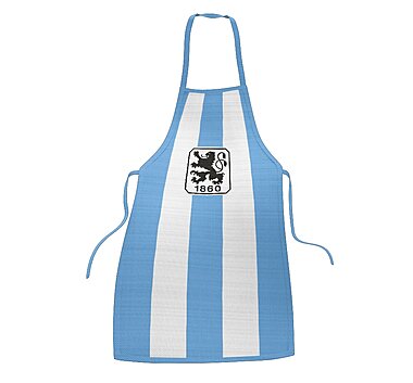 Grillschrze Stripes wei/hellblau