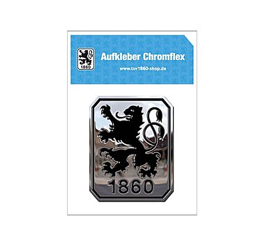 Aufkleber Chromflex silber